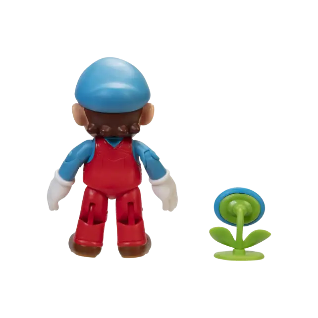 Super Mario Action Figure 4 Inch Ice Mario Collectible Toy with Ice Flower Accessory
