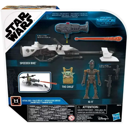 Star Wars Mission Fleet IG-11 & The Child with Speeder Bike Vehicle & Action Figure