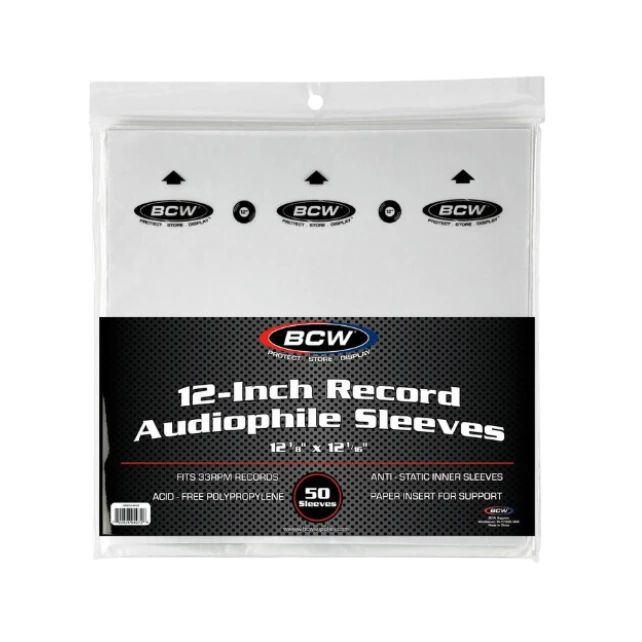 BCW 12-Inch Record Audiophile Inner Sleeves