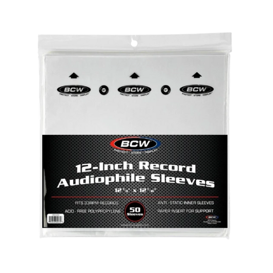 BCW 12-Inch Record Audiophile Inner Sleeves