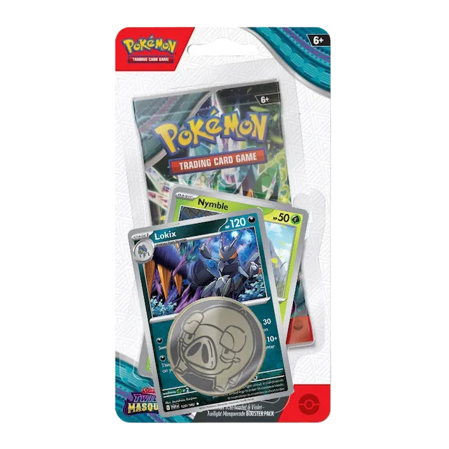 Pokemon Twilight Masquerade Lokix/Nymble Blister Pack + Coin