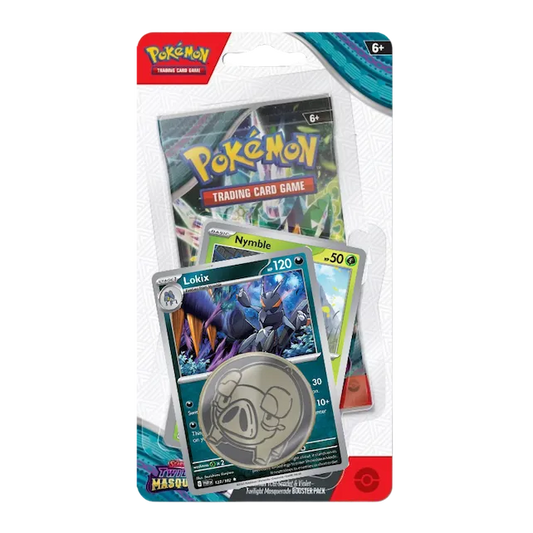 Pokemon Twilight Masquerade Lokix/Nymble Blister Pack + Coin