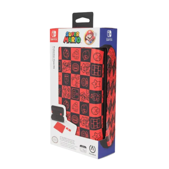 Nintendo Switch Lite Super Mario Bros Red Checkerboard Protection Case