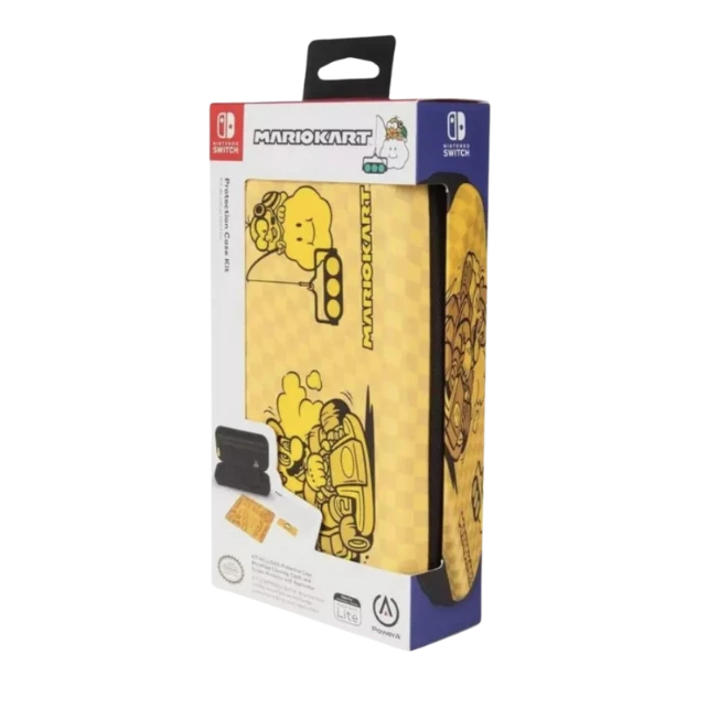 Nintendo Switch Super Mario Kart Yellow Checkerboard PowerA Protection Case