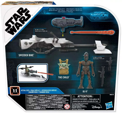 Star Wars Mission Fleet IG-11 & The Child with Speeder Bike Vehicle & Action Figure